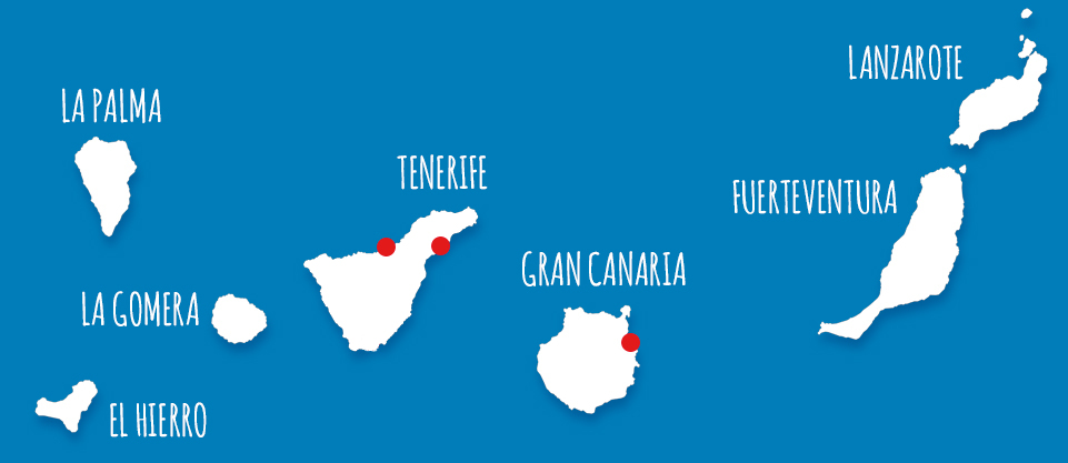 Mapa Tiendas Tifón Canarias
